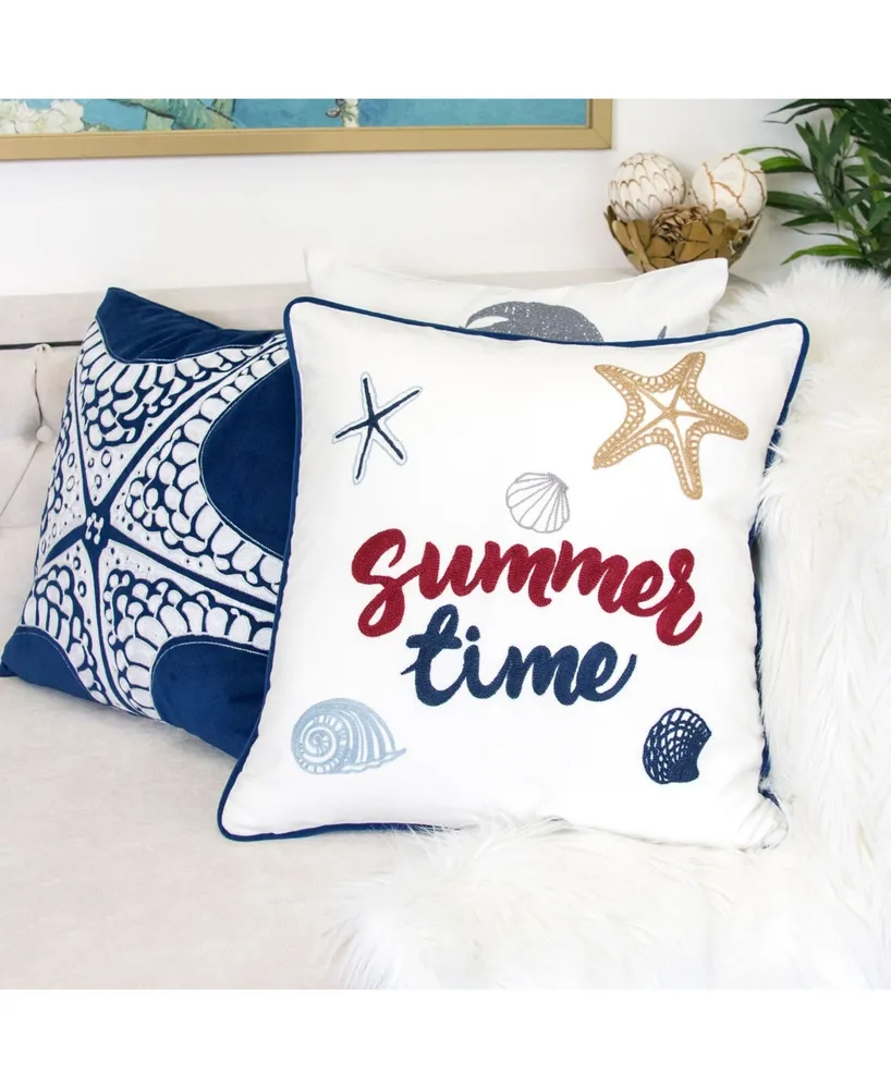 Homey Cozy Summer Square Decorative Throw Pillow