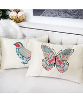 Homey Cozy Emilia Embroidery Rectangle Decorative Throw Pillow