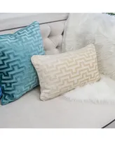 Homey Cozy Jasmine Modern Maze Rectangle Decorative Throw Pillow