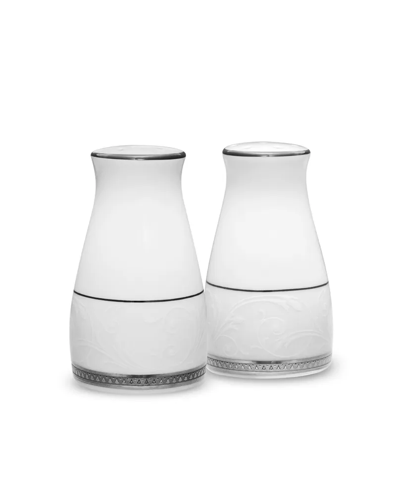 Noritake Regina Platinum Salt & Pepper, 3-1/4"