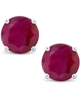 Ruby (1-1/5 ct. t.w.) Stud Earrings 14K White Gold. Also Available Yellow Gold