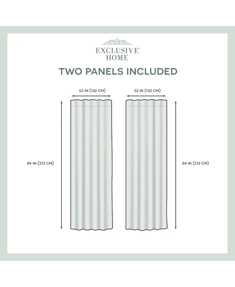 Exclusive Home Curtains Velvet Heavyweight Hidden Tab Top Curtain Panel Pair, 52" x 84"