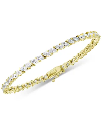 Giani Bernini Cubic Zirconia Marquise Tennis Bracelet Sterling Silver, Created for Macy's
