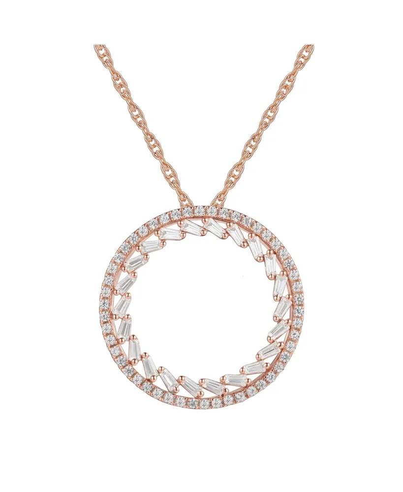 Round Diamond (1/2 ct. t.w.) Necklace 14k White or Rose Gold