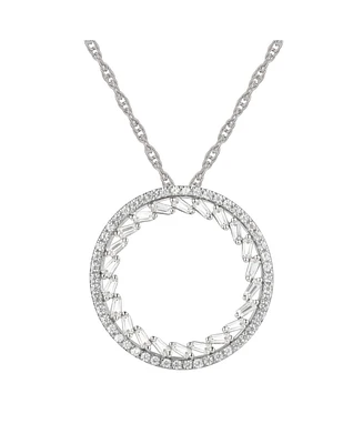 Round Diamond (1/2 ct. t.w.) Necklace 14k White or Rose Gold