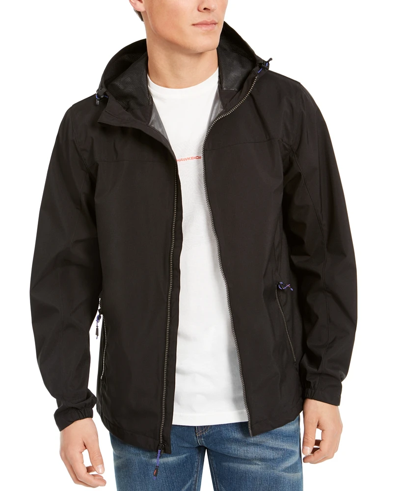 Hawke & Co. Men's All-Season Lightweight Stretch Hooded Rain Jacket