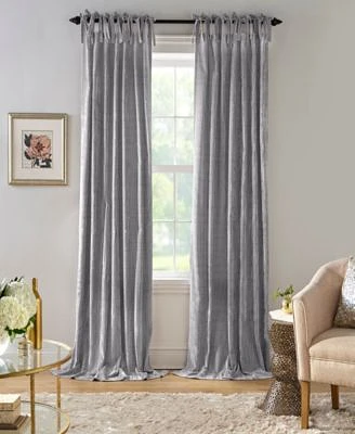Elrene Home Fashions Korena Tie Top Crushed Velvet Window Curtain