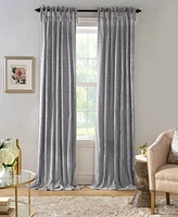 Elrene Home Fashions Korena Tie Top Crushed Velvet Window Curtain