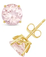 Morganite (2-1/2 ct. t.w.) Stud Earrings in 14K Yellow Gold