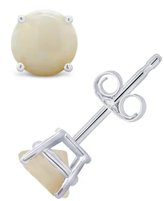 Opal (5/8 ct. t.w.) Stud Earrings 14K White or Yellow Gold