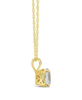 Aquamarine (1-1/4 ct. t.w.) Pendant Necklace in 14K Yellow Gold