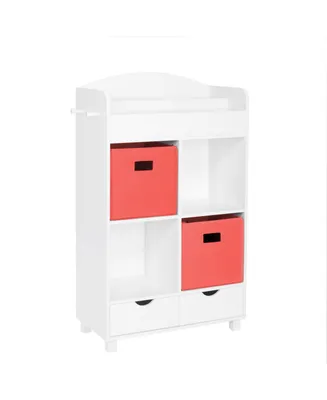 RiverRidge Home Book Nook Collection Kids Cubby Storage Cabinet with Bookrack