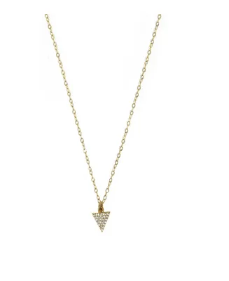 Roberta Sher Designs 14k Gold Filled Pave Triangle Charm On Chain