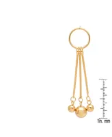 Steeltime Ladies 18K Micron Gold Plated Stainless Steel Circle Drop Earrings - Gold