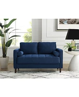 Lillith Modern Loveseat With Upholstered Fabric and Wooden Frame