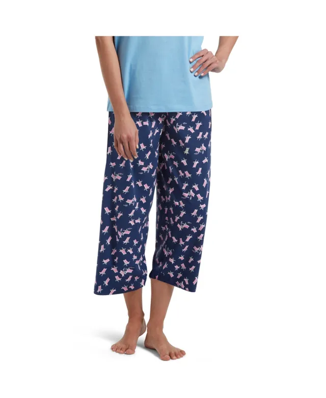 Hue Women's Sleepwell Printed Knit Pajama Pant made with Temperature  Regulating Technology