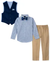 Nautica Toddler and Little Boys 4-Pc. Twill Machine Washable Vest Set