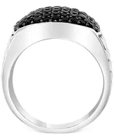 Effy Men's Black Spinel Cluster Ring in Sterling Silver