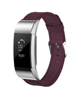 Posh Tech Unisex Fitbit Charge 2 Genuine Leather Watch Replacement Band