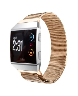 Posh Tech Unisex Fitbit Alta Rose Gold-Tone Stainless Steel Watch Replacement Band - Rose Gold
