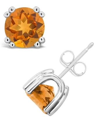 Citrine (2-1/2 ct. t.w.) Stud Earrings Sterling Silver (Also Available White Topaz)