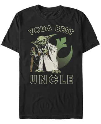 Fifth Sun Men's Star Wars Yoda Best Uncle Rebel Logo Short Sleeve T-shirt