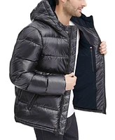 Tommy Hilfiger Men's Pearlized Performance Hooded Puffer Coat