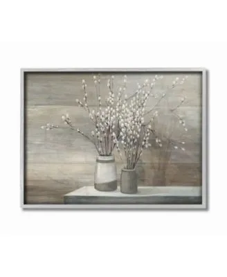 Stupell Industries Willow Still Life Gray Framed Texturized Art Collection