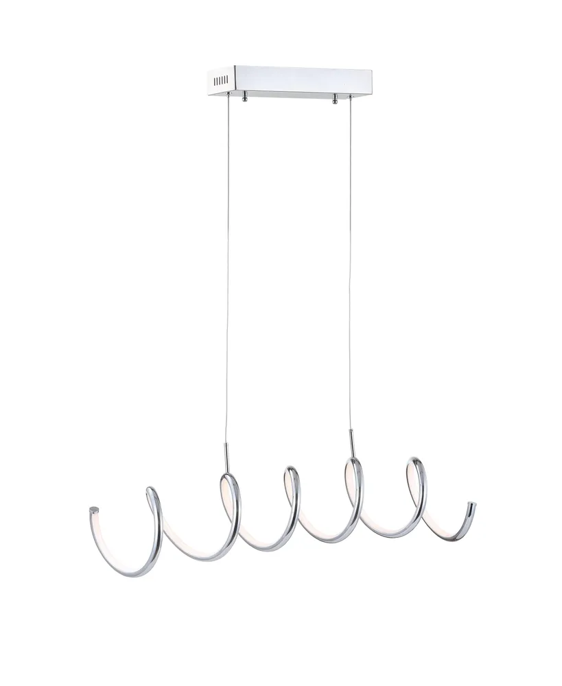 Ali 31" Dimmable Adjustable Integrated Led Linear Pendant