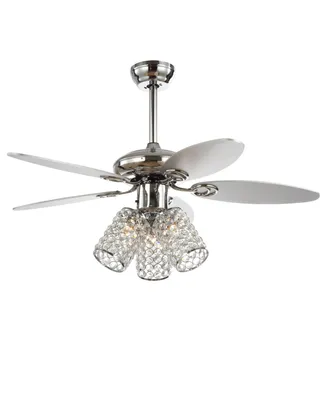 Kris 42" 3-Light Crystal Led Ceiling Fan with Remote
