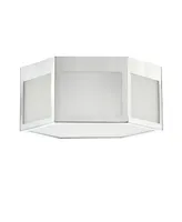 Minimo 13" Hexagon, Frosted Glass Led Flush Mount