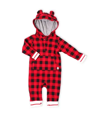 Snugabye Hot Cocoa Baby Boys and Girls Hooded Jumpsuit