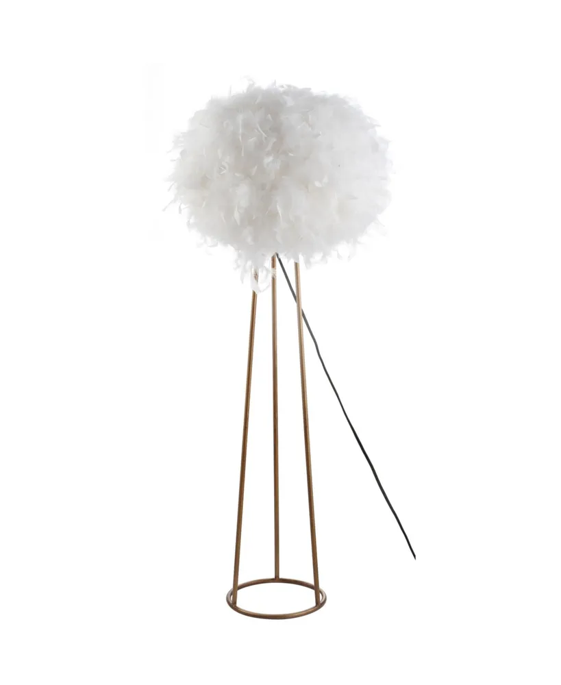 Stork 52" Feather Led Floor Lamp