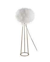 Stork 52" Feather Led Floor Lamp