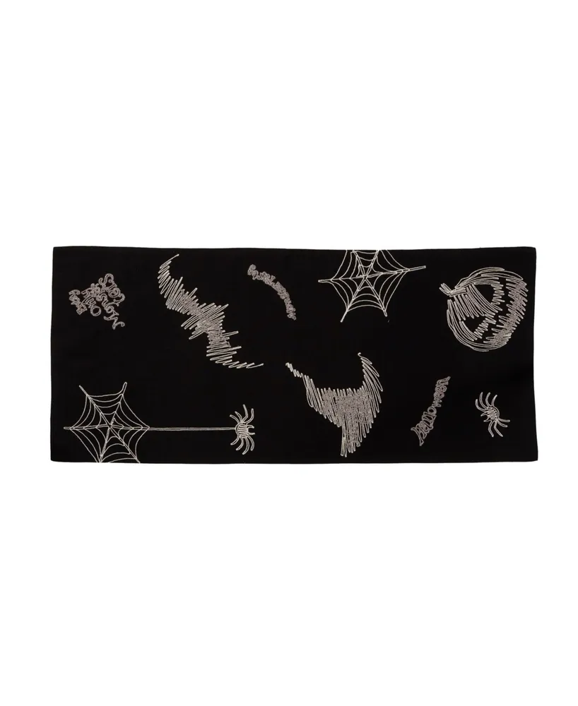 Manor Luxe Happy Halloween Double Layer Table Runner