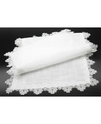 Manor Luxe Victorian Lace Trim Table Runner