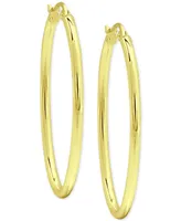 Polished Oval (1") Hoop Earrings in 18K Gold-Plated Sterling Silver, Created for Macy's