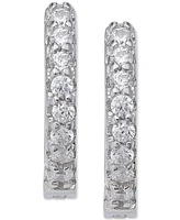 Giani Bernini Extra-Small Cubic Zirconia Huggie Hoop Earrings in Sterling Silver, 0.4", Created for Macy's