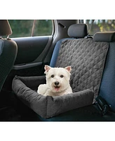 Co-Pilot Quilted Bolster Car Seat for Pet, Travel Dog Bed for Back Seat, Detachable and Comfortable