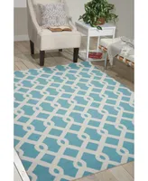 Long Street Looms Shady Brights SHA20 Ocean 7'9" x 10'10" Outdoor Area Rug