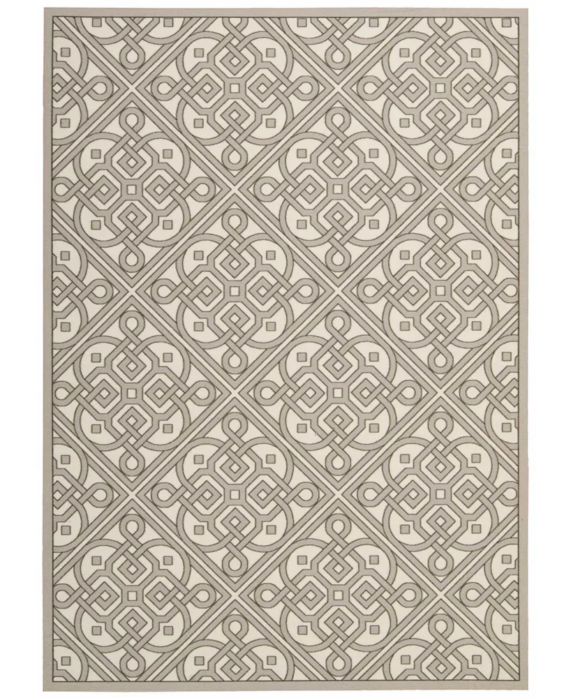 Long Street Looms Shady Brights SHA31 Taupe 7'9" x 10'10" Outdoor Area Rug