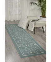 Long Street Looms Backyard BAC019 Mist 2'3" x 8' Runner Rug