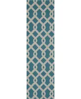 Long Street Looms Shady Brights SHA20 Ocean 2'3" x 8' Runner Rug