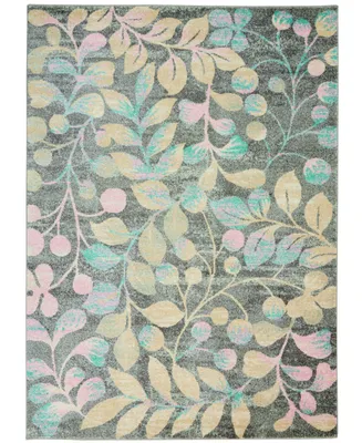 Long Street Looms Peace PEA03 Gray 4' x 6' Area Rug