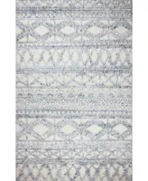 Bb Rugs Natural Wool M133 Ivory and Blue 8'6" x 11'6" Area Rug