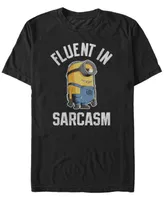 Fifth Sun Minions Men's Fluent Sarcasm Short Sleeve T-Shirt