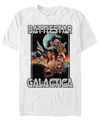 Fifth Sun Battlestar Galactica Men's Classic Retro Poster Short Sleeve T-Shirt