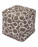 Majestic Home Goods Fusion Ottoman Pouf Cube 17" x