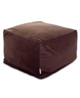 Majestic Home Goods Polyester Ottoman Square Pouf 27" x 17"