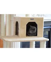 GleePet 74-Inch Real Wood Cat Tree With Seven Levels